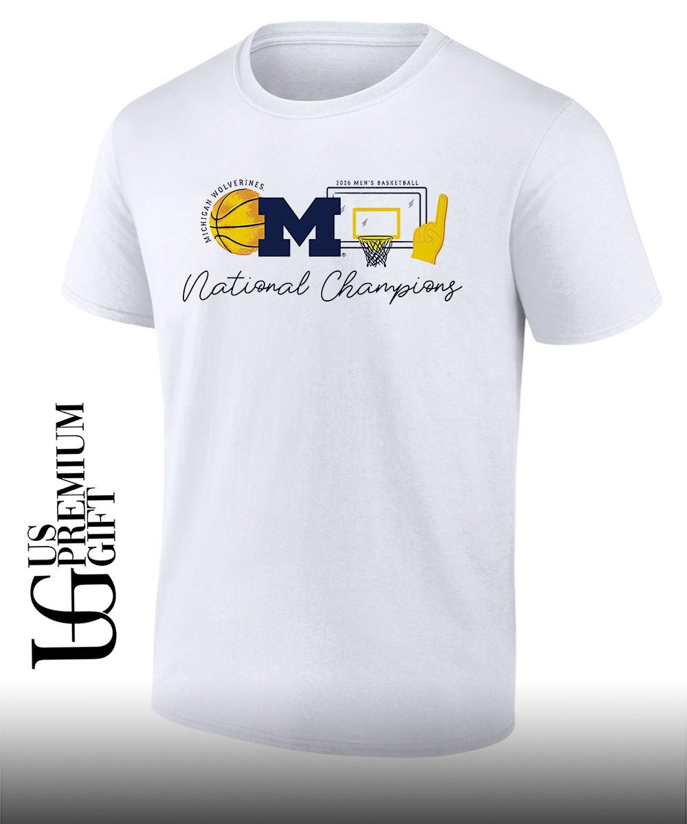 Michigan Wolverines 2026 NCAA Men’s Basketball National Champions sketch element shirt