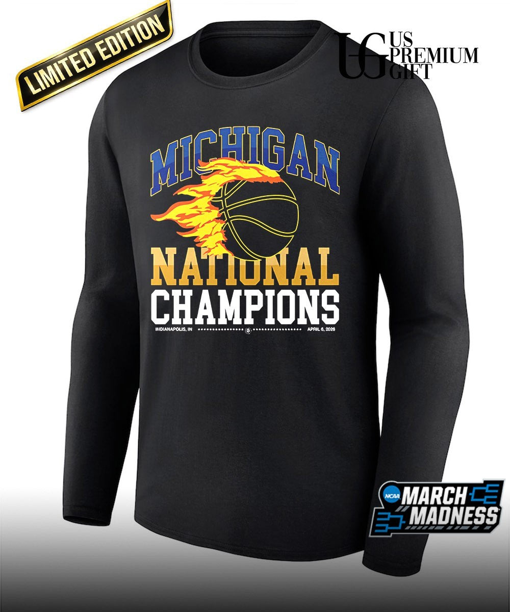 Michigan Wolverines 2026 NCAA Men’s Basketball National Champs hail to the victors shirt
