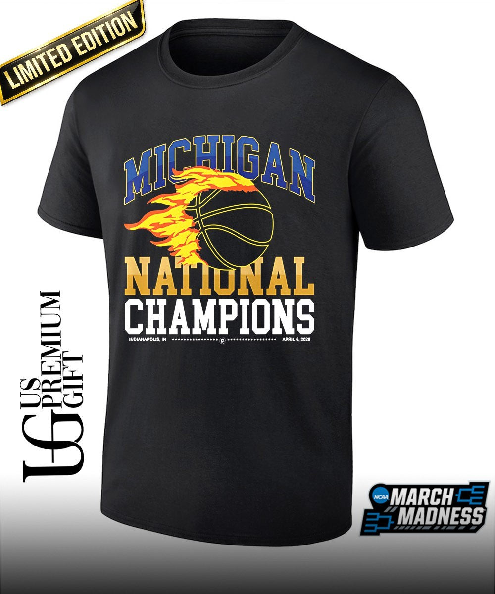 Michigan Wolverines 2026 NCAA Men’s Basketball National Champs hail to the victors shirt