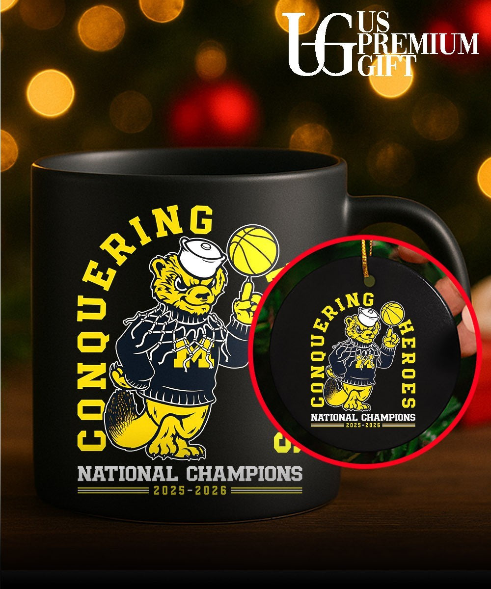 Michigan Wolverines 2026 National Champions basketball fire shirt