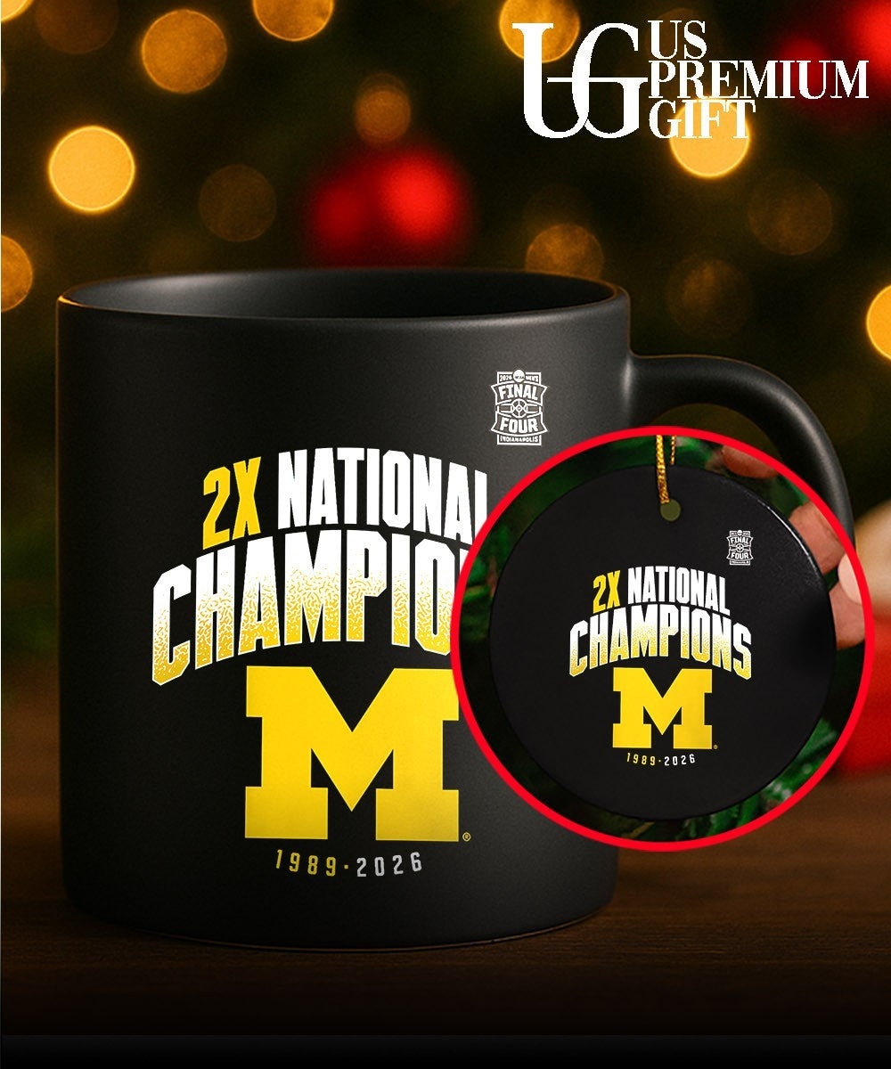Michigan Wolverines 2026 Two-Time NCAA Men’s Basketball National Champions post move shirt