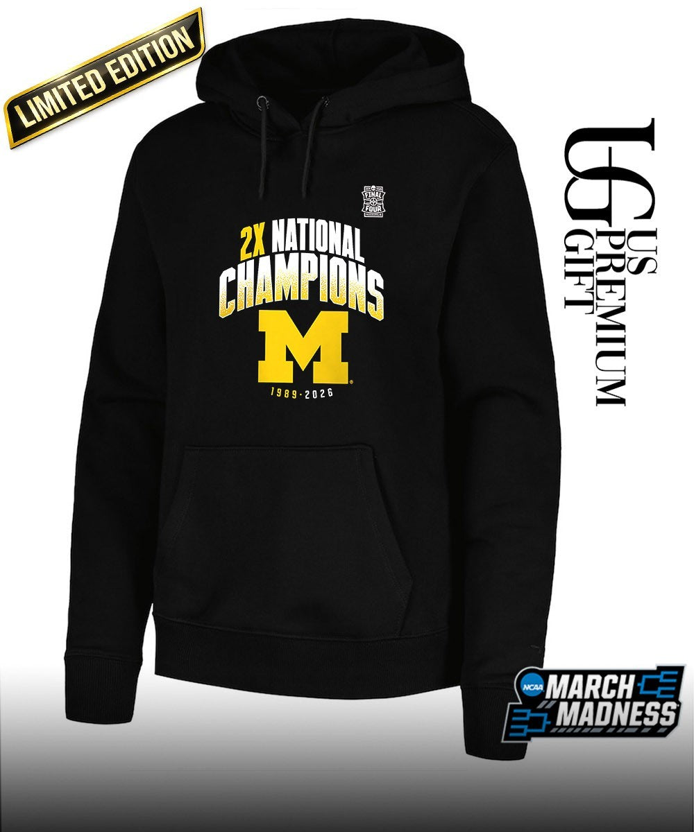 Michigan Wolverines 2026 Two-Time NCAA Men’s Basketball National Champions post move shirt