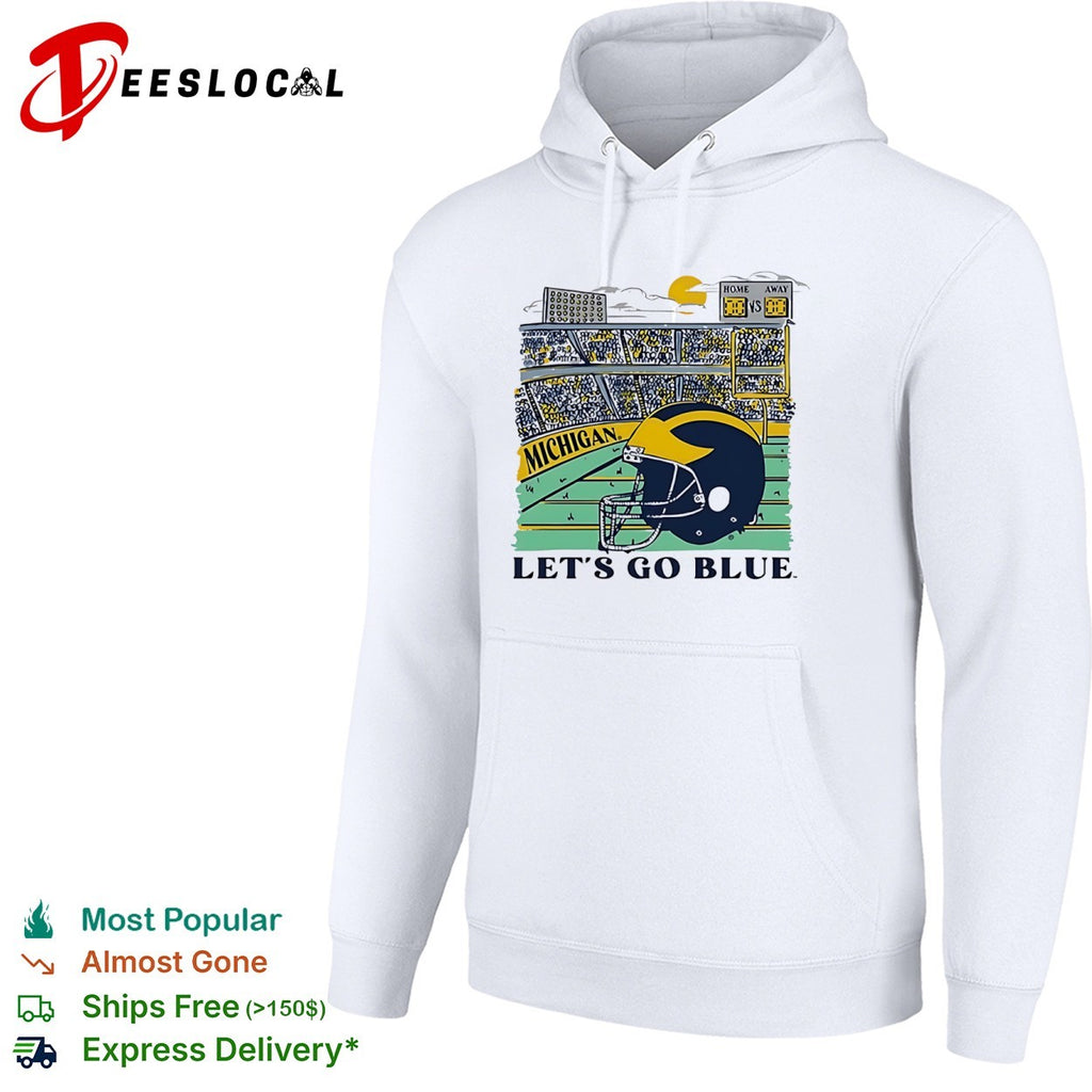 Michigan Wolverines Let’s Go Blue Football Stadium shirt