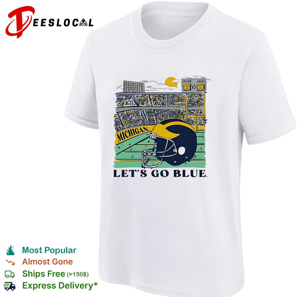 Michigan Wolverines Let’s Go Blue Football Stadium shirt