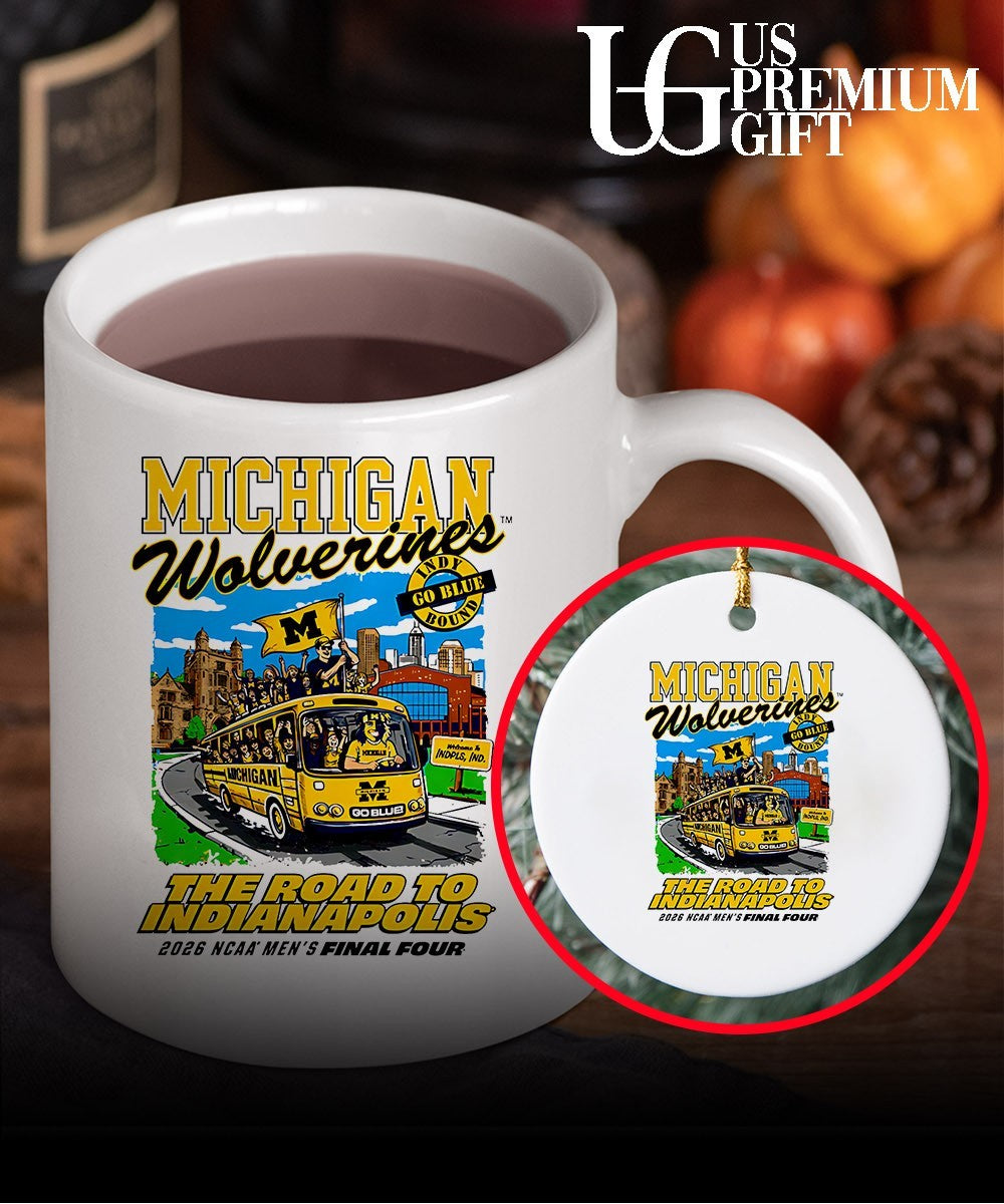 Michigan Wolverines Men’s Basketball Final Four Indy Bound Bus The Roaad To Indianapolis 2026 shirt