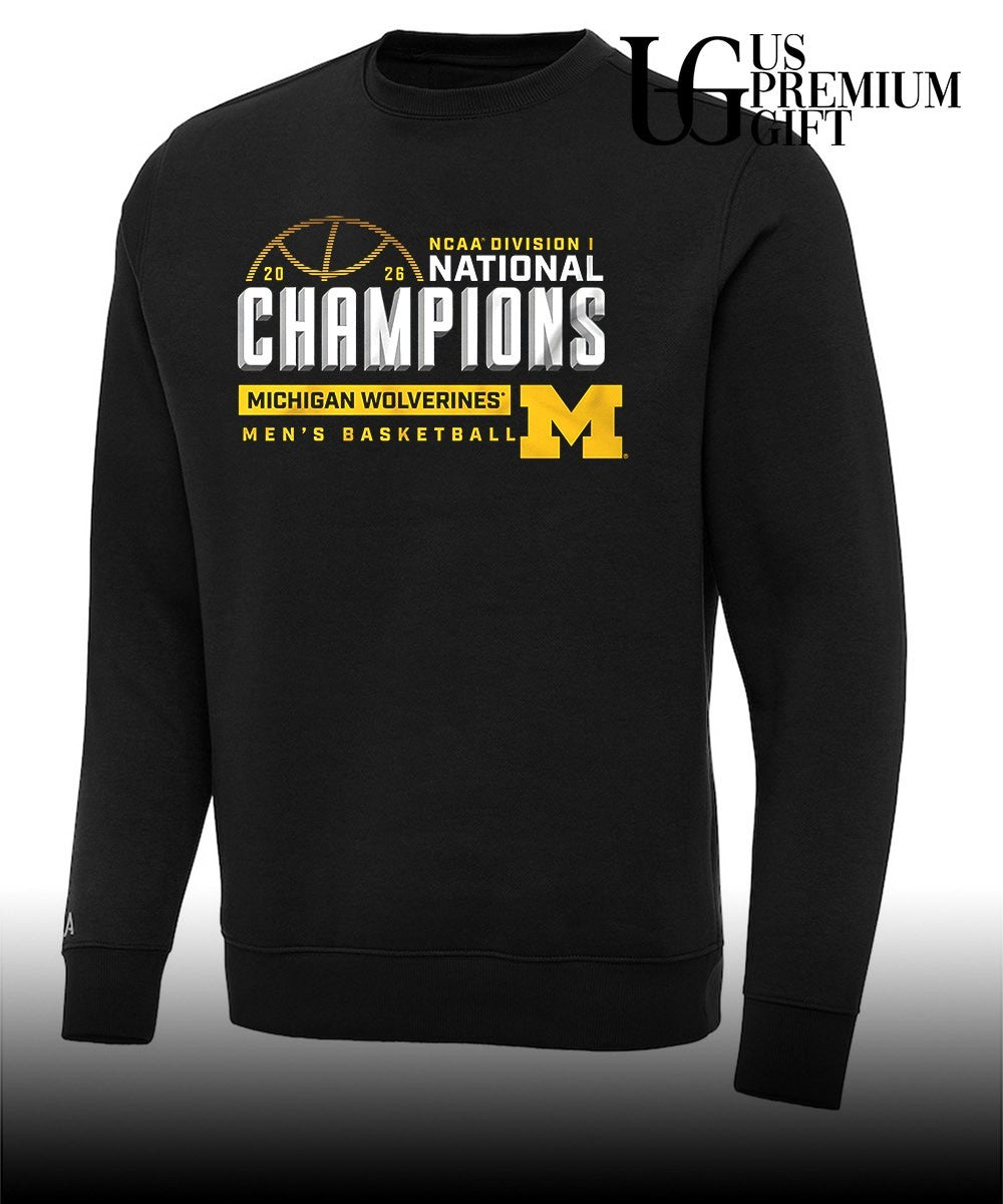Michigan Wolverines NCAA Division I National Champions Men’s Basketball 2026 celebrating graphic shirt
