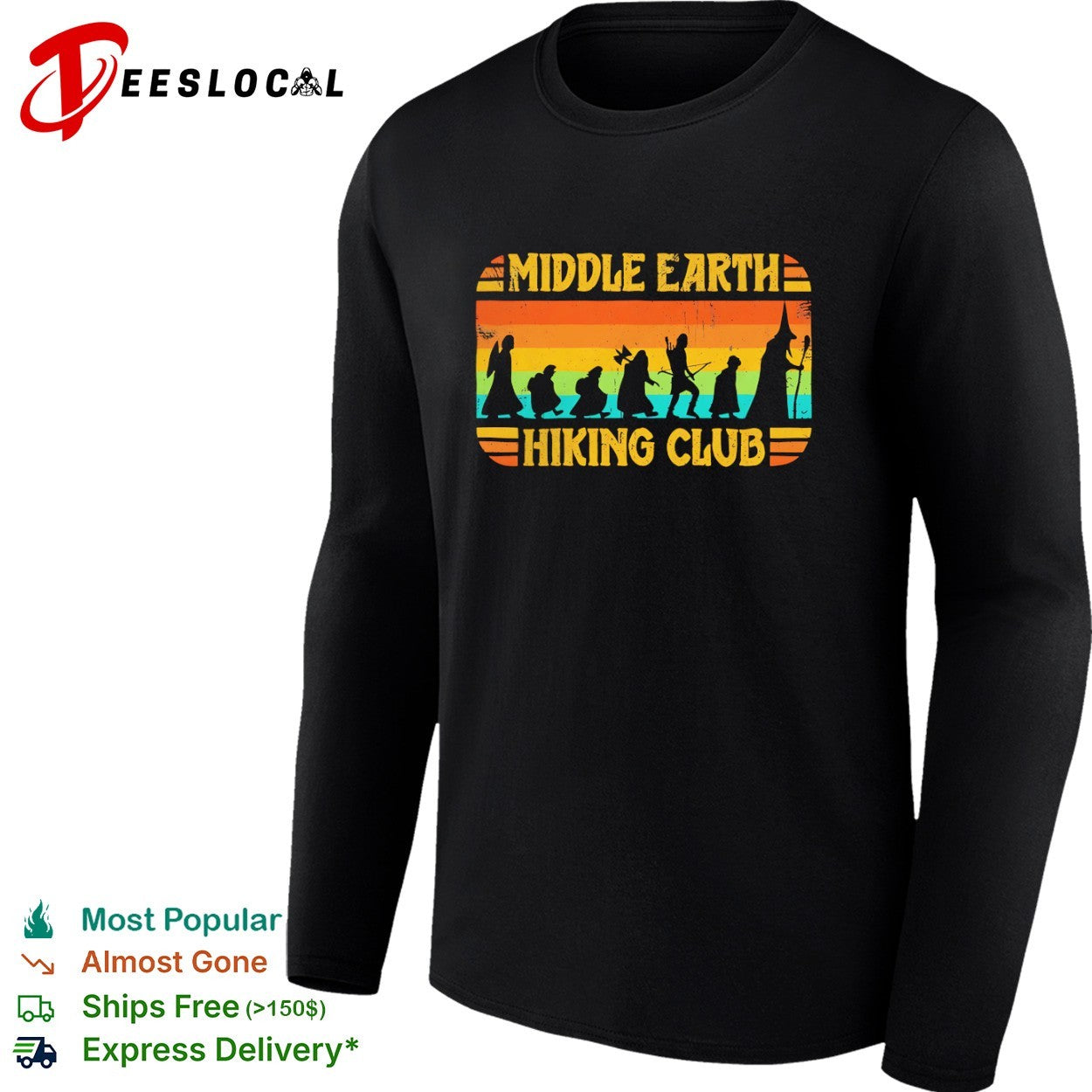 Middle Earth Hiking Club Retro shirt