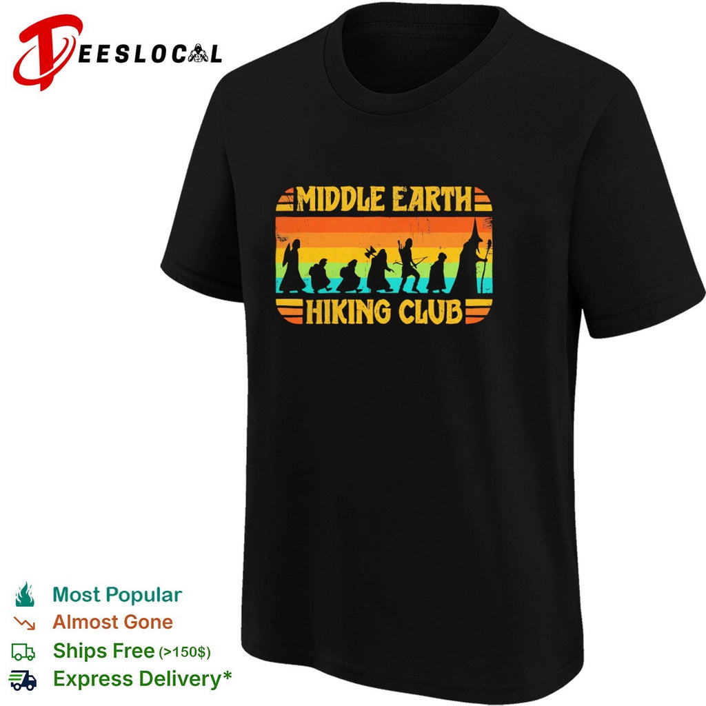 Middle Earth Hiking Club Retro shirt