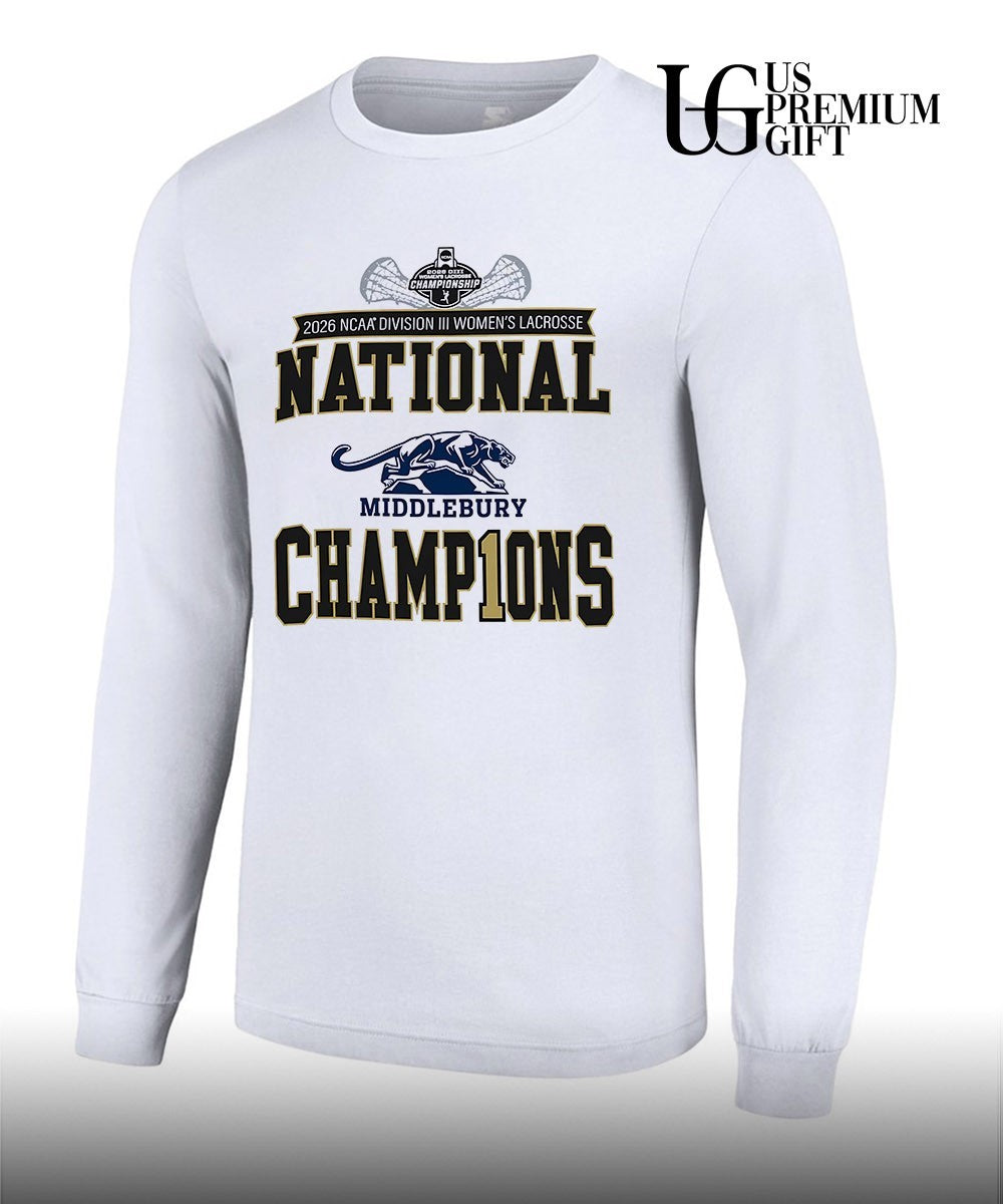 Middlebury Bobcats NCAA Division III Women’s Lacrosse National Champions 2026 shirt