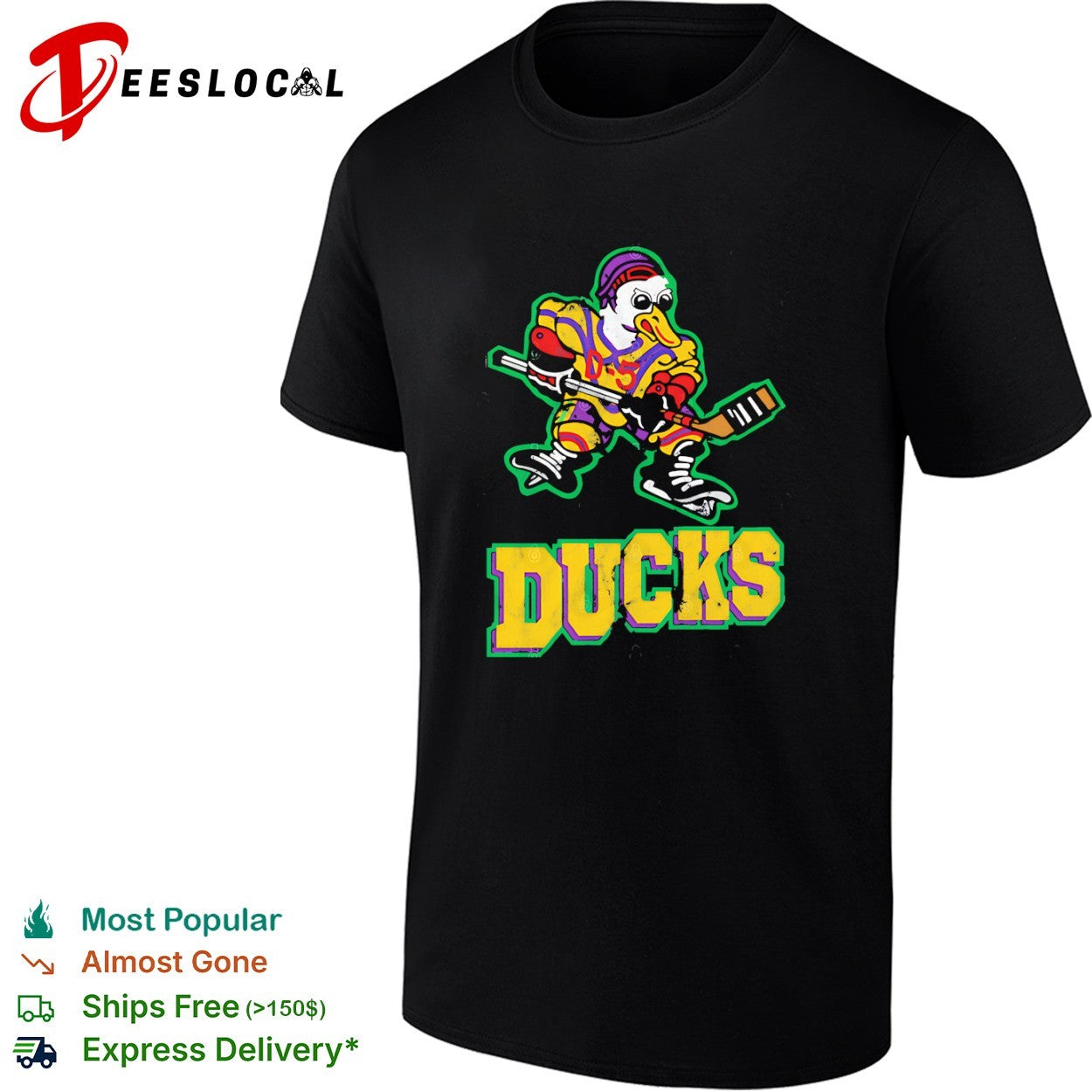 Mighty Ducks mascot hockey shirt