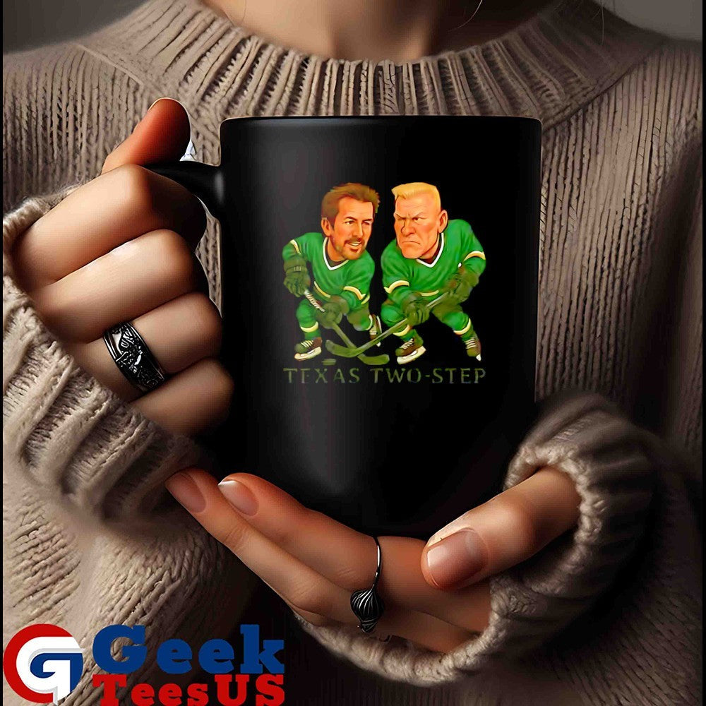 Mike Modano and Brett Hull Texas Two-step Hockey caricatures shirt