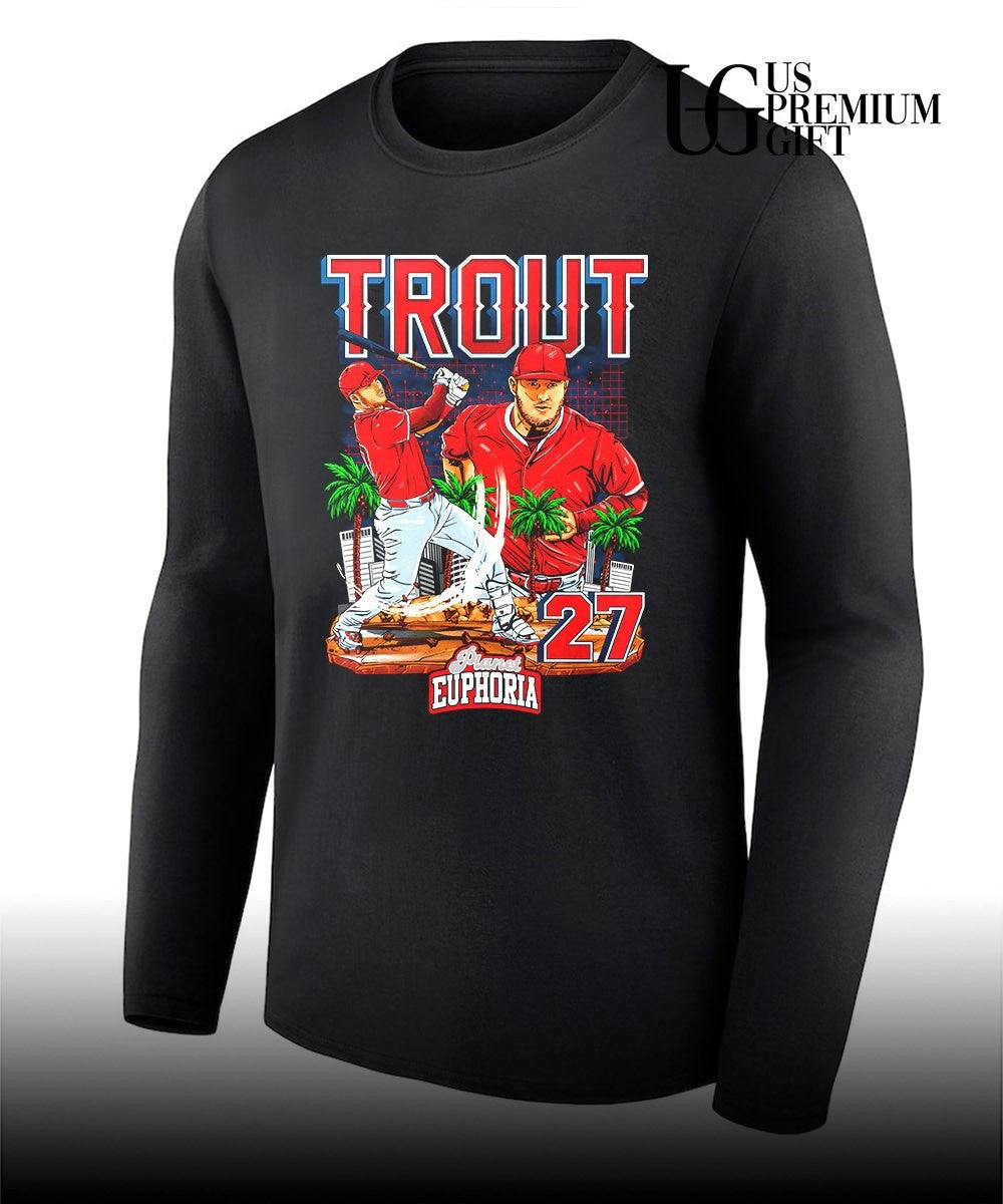 Mike Trout Los Angeles Angels baseball Planet Euphoria graphic shirt
