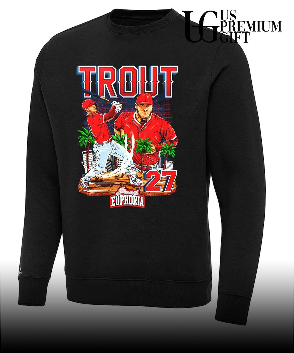 Mike Trout Los Angeles Angels baseball Planet Euphoria graphic shirt