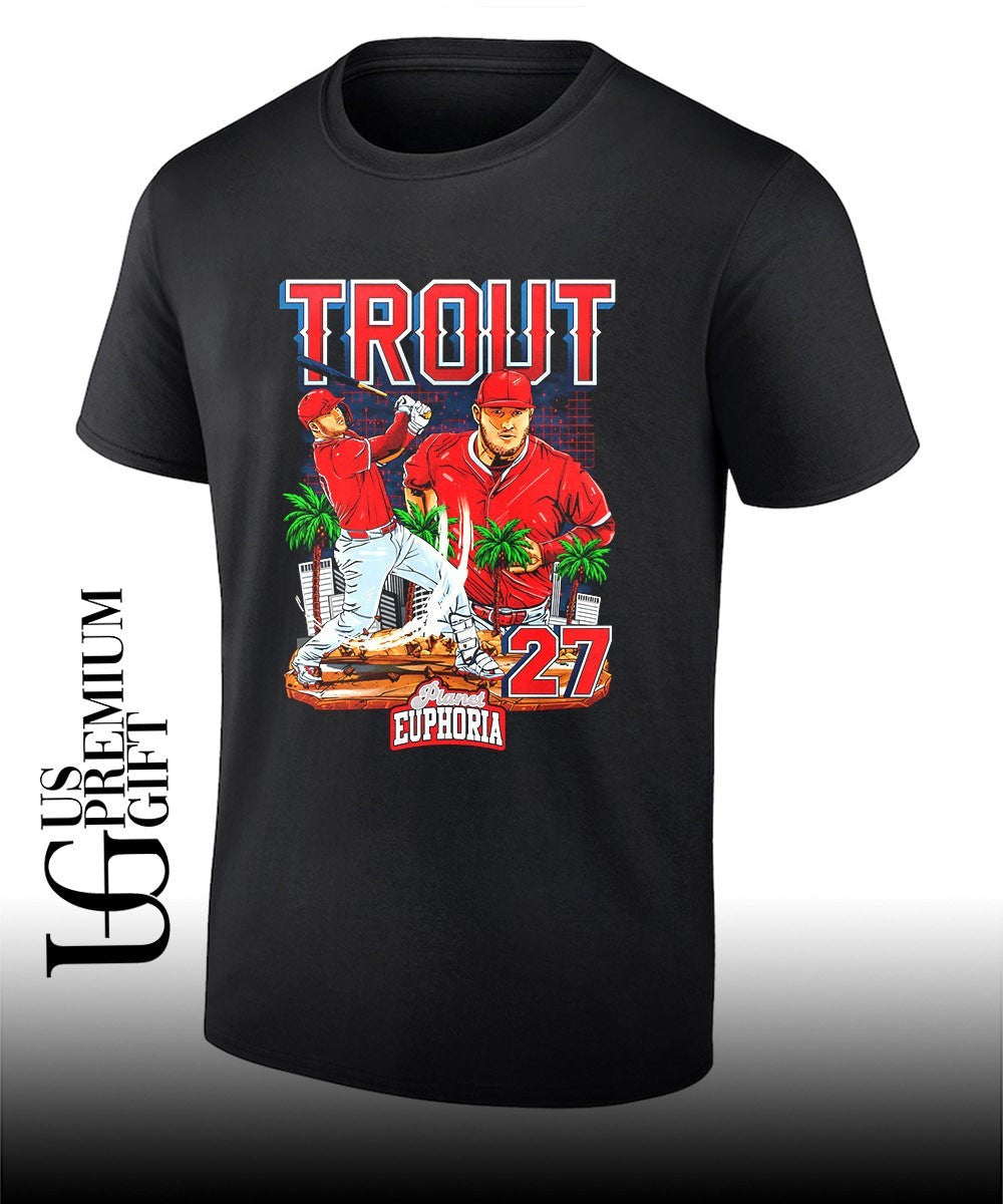 Mike Trout Los Angeles Angels baseball Planet Euphoria graphic shirt