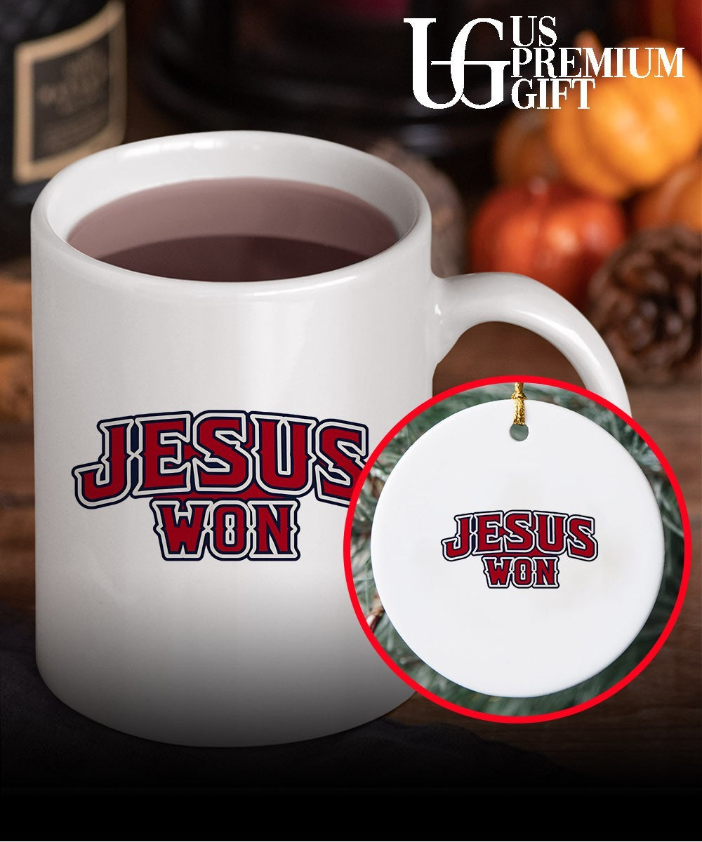 Mike Trout wearing Jesus Won shirt
