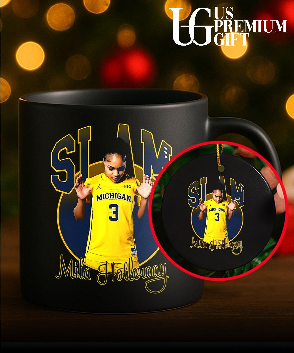 Mila Holloway Michigan Wolverines women’s basketball SLAM pose shirt