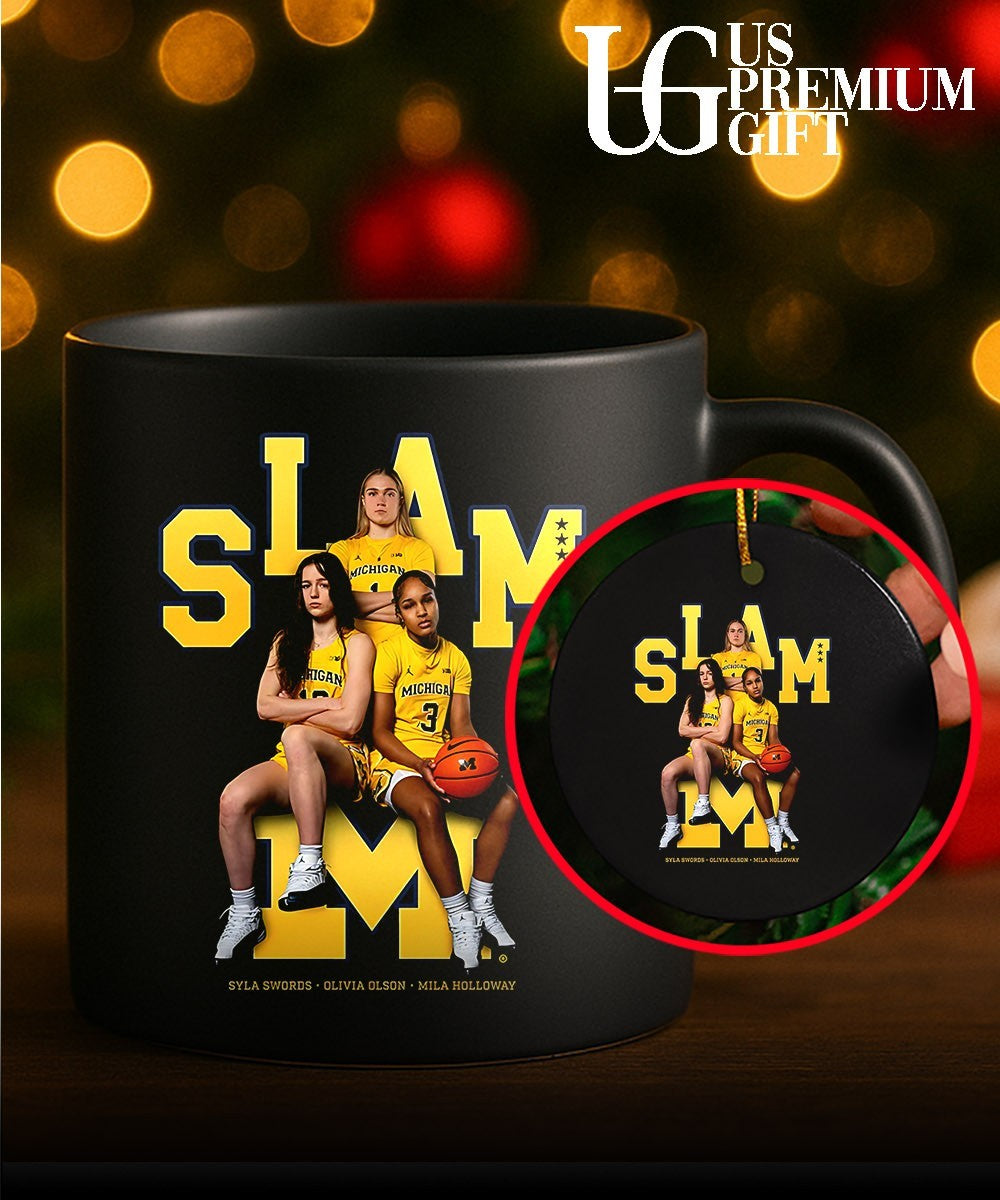 Mila Holloway Olivia Olson and Syla Swords Michigan Wolverines women’s basketball SLAM shirt