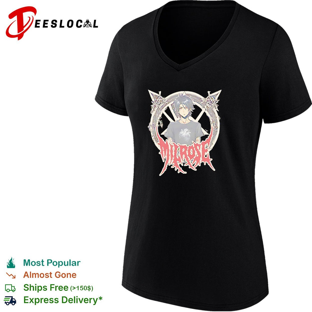 Milrose anime boy portrait barbed wire shirt