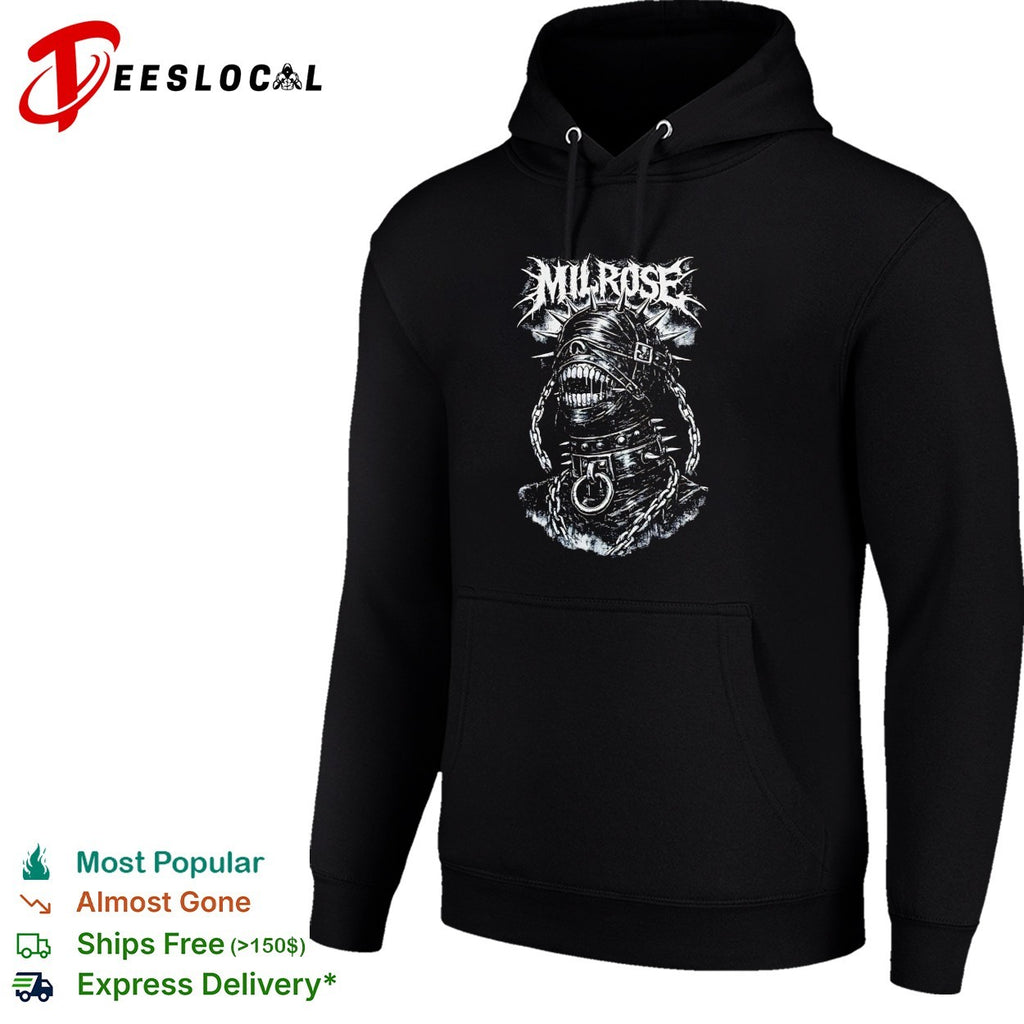 Milrose spiked mask chains poster shirt
