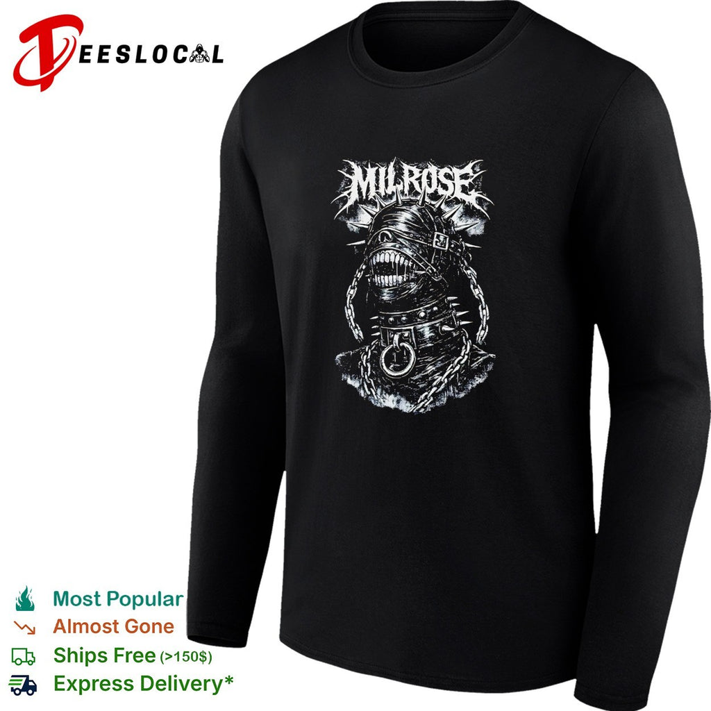 Milrose spiked mask chains poster shirt