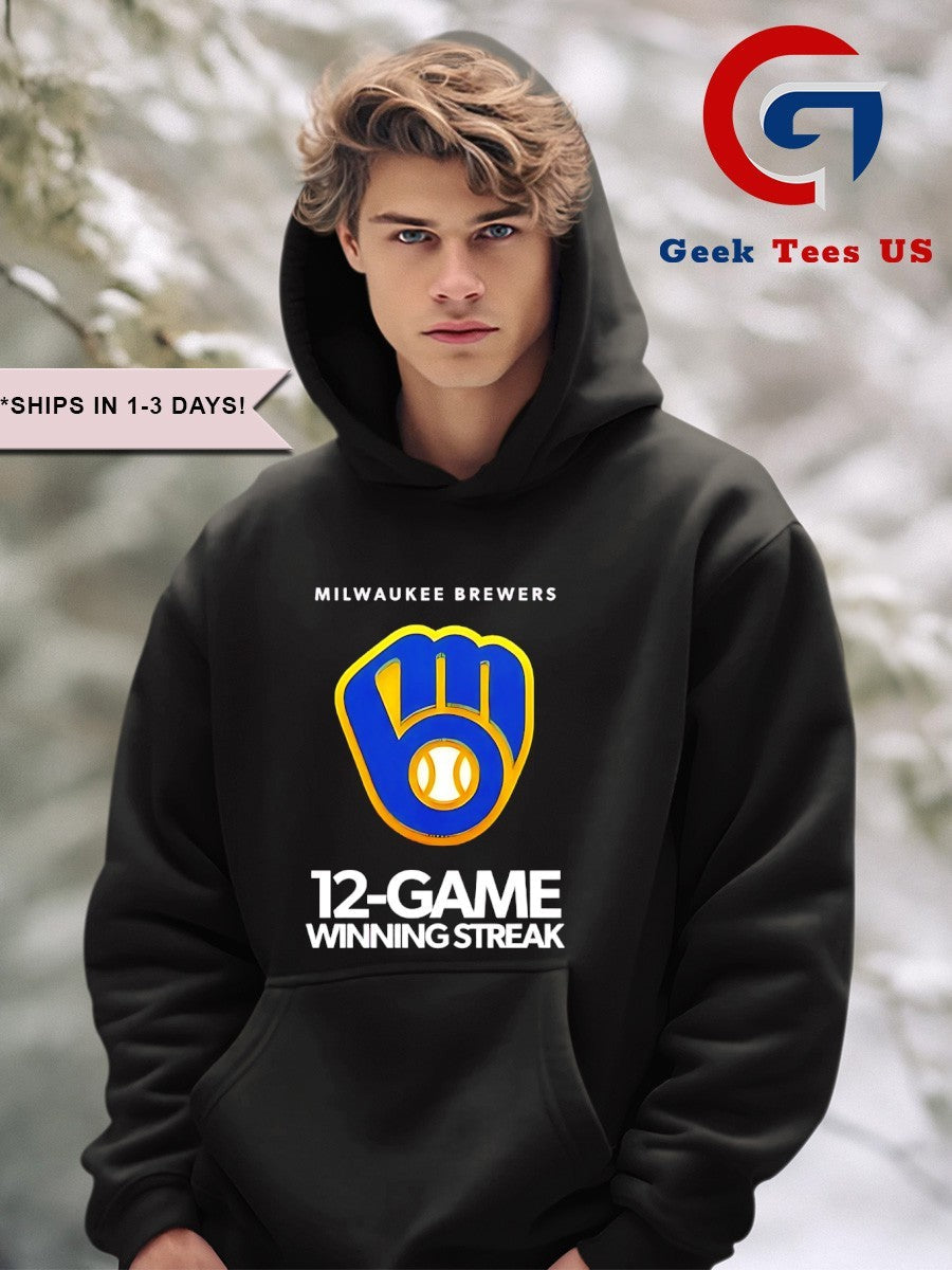 Milwaukee Brewers 12 Game Winning Streak logo shirt