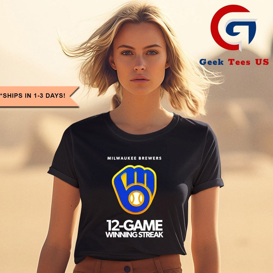 Milwaukee Brewers 12 Game Winning Streak logo shirt