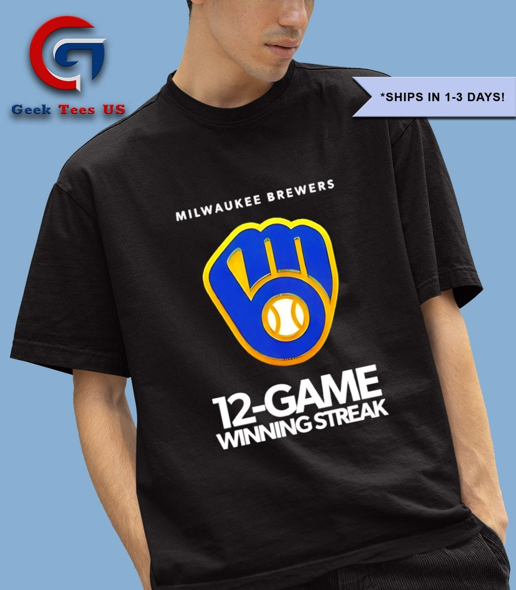 Milwaukee Brewers 12 Game Winning Streak logo shirt