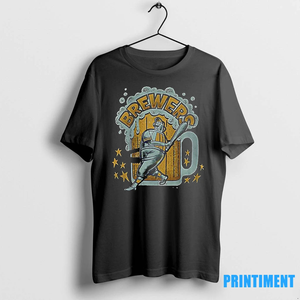 Milwaukee Brewers Black Sigma Franklin Vintange Tshirts Sweater