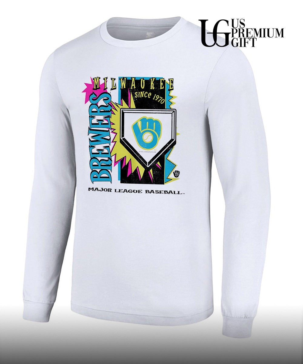 Milwaukee Brewers Major League baseball since 1970 Cooperstown Neon shirt