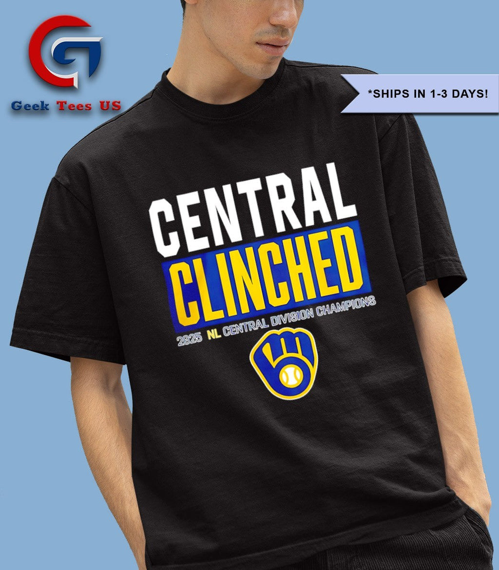 Milwaukee Brewers Playoffs Clinched NL Central Division Champions 2025 shirt