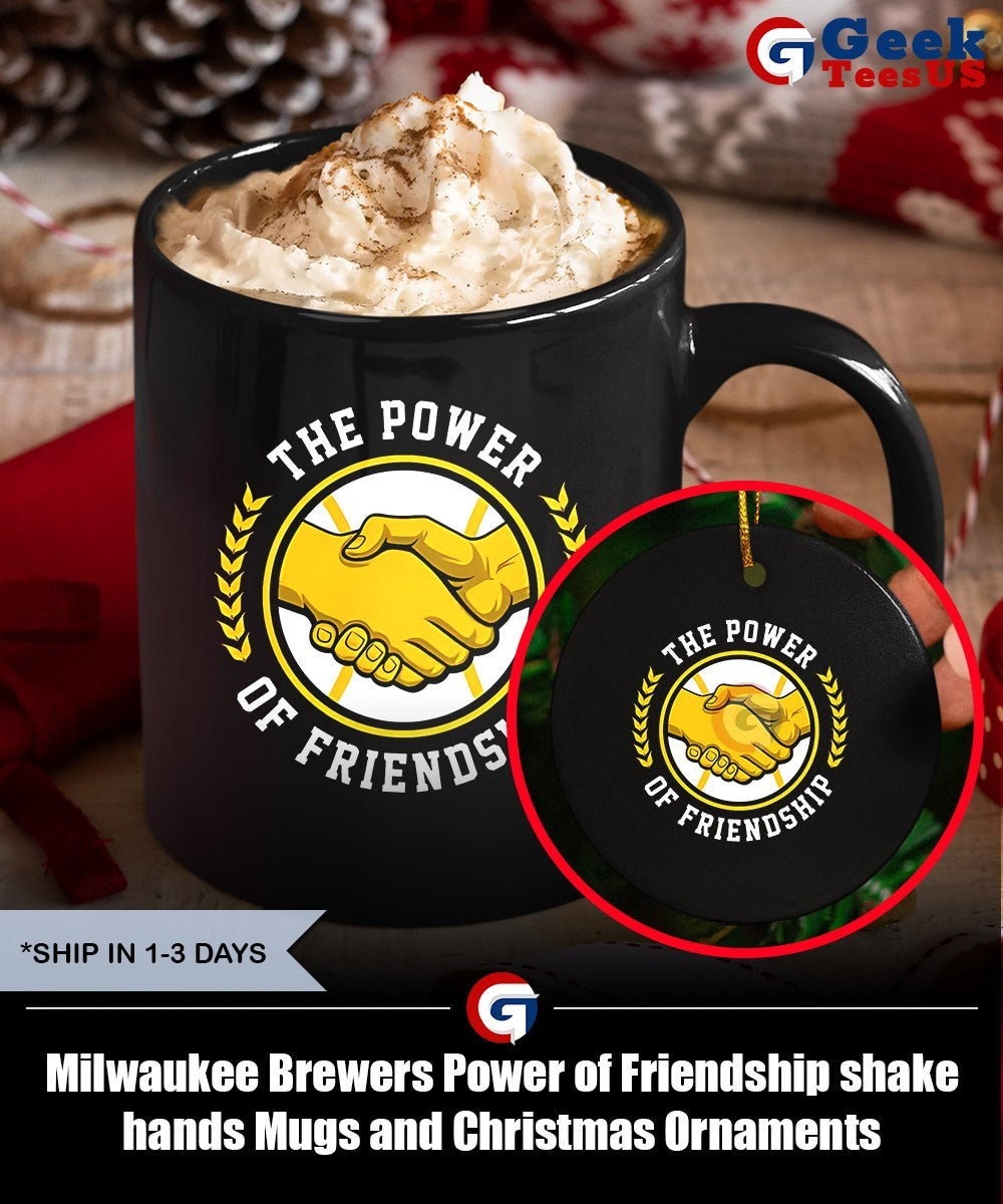 Milwaukee Brewers Power of Friendship shake hands shirt