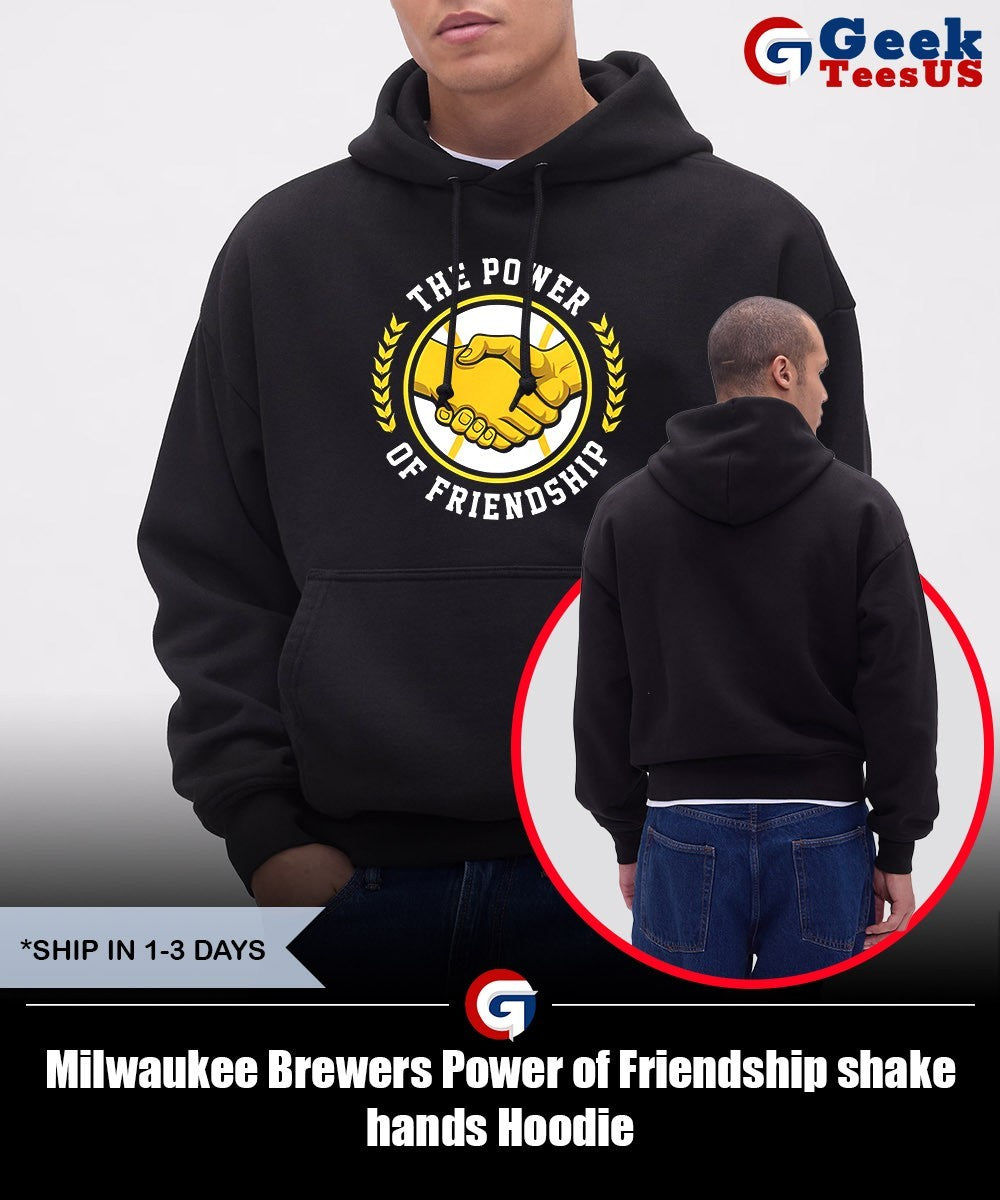 Milwaukee Brewers Power of Friendship shake hands shirt