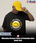 Milwaukee Brewers Power of Friendship shake hands shirt