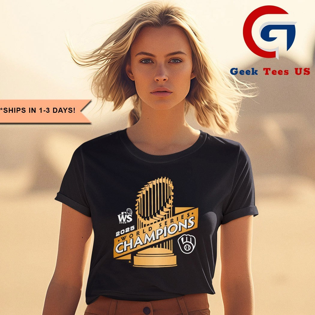 Milwaukee Brewers baseball 2025 World Series Champions trophy shirt