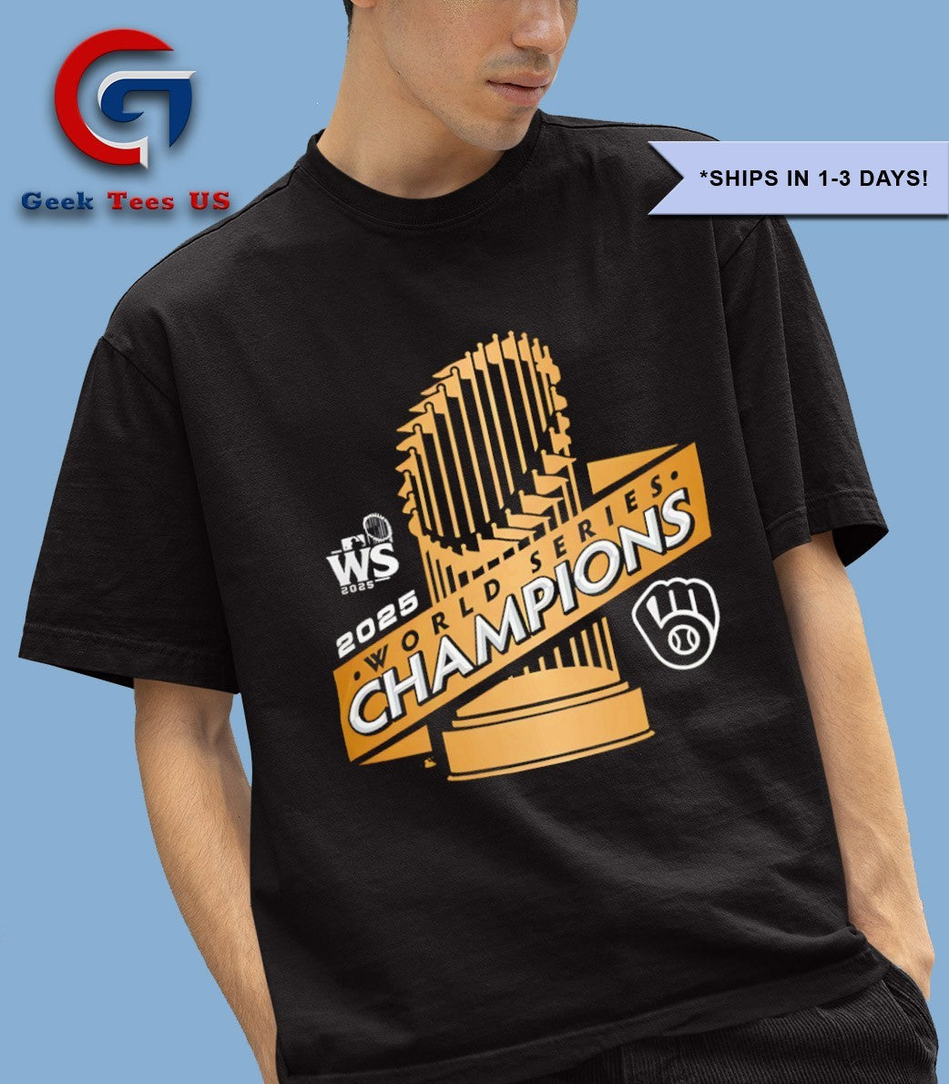 Milwaukee Brewers baseball 2025 World Series Champions trophy shirt