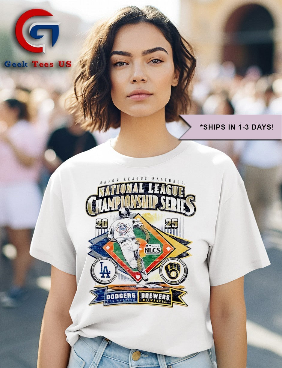 Milwaukee Brewers vs Los Angeles Dodgers 2025 NLCS Match Up shirt