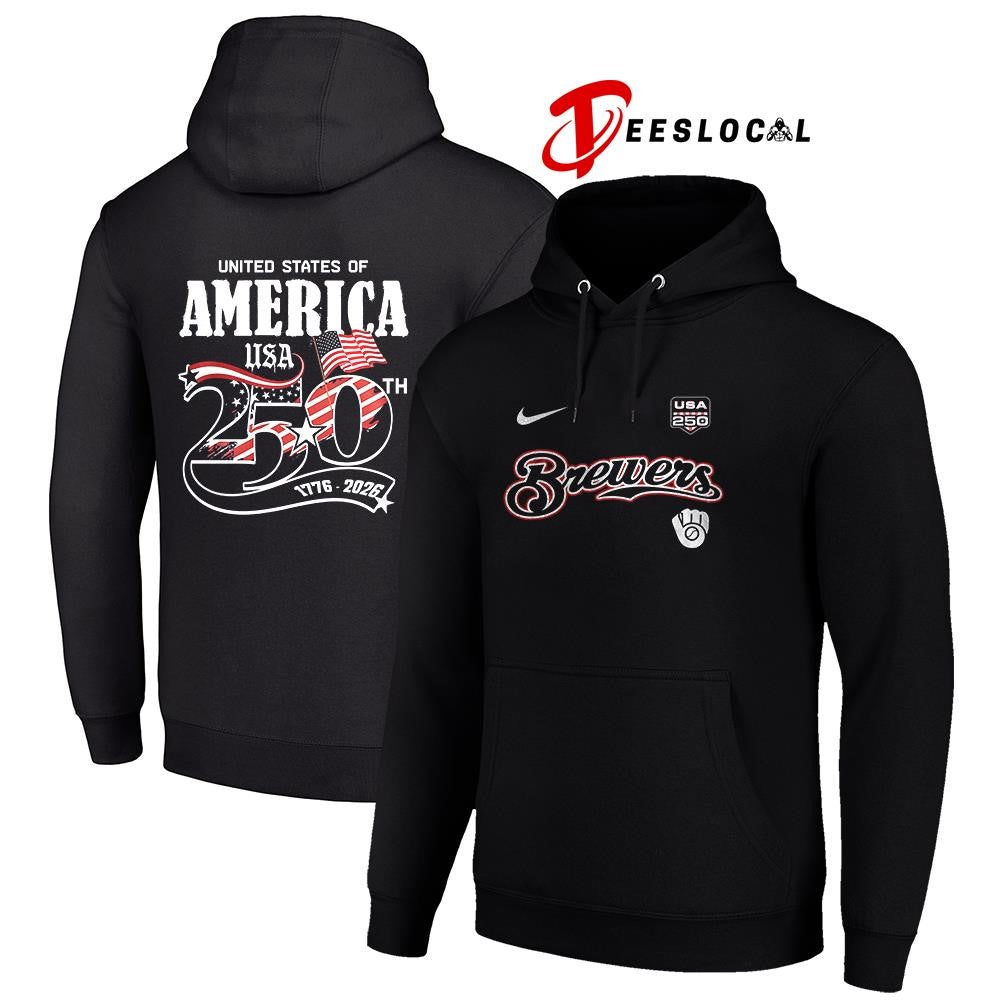 Milwaukee Brewers x 250 years of freedom America graphic shirt