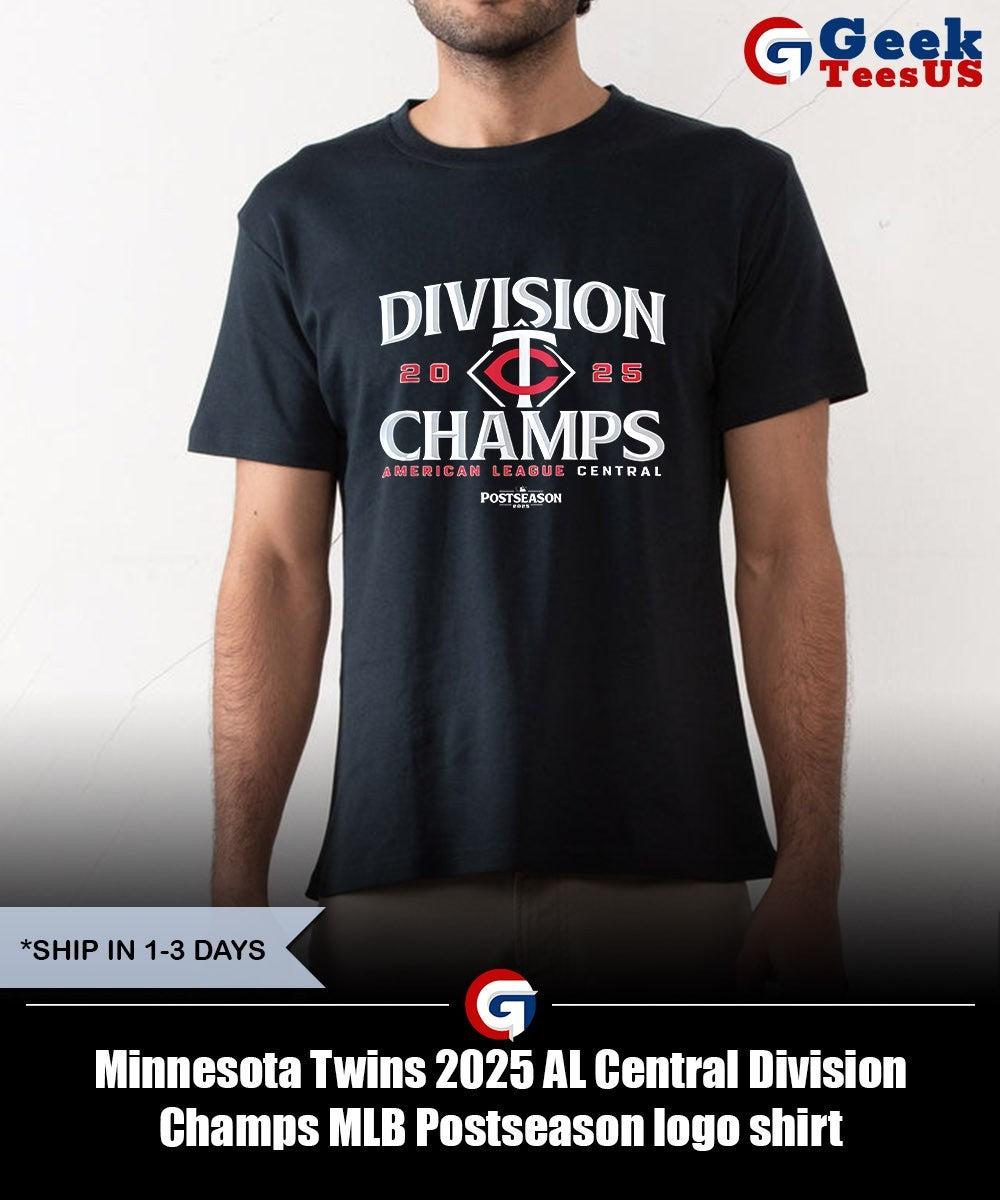 Minnesota Twins 2025 AL Central Division Champs MLB Postseason logo shirt