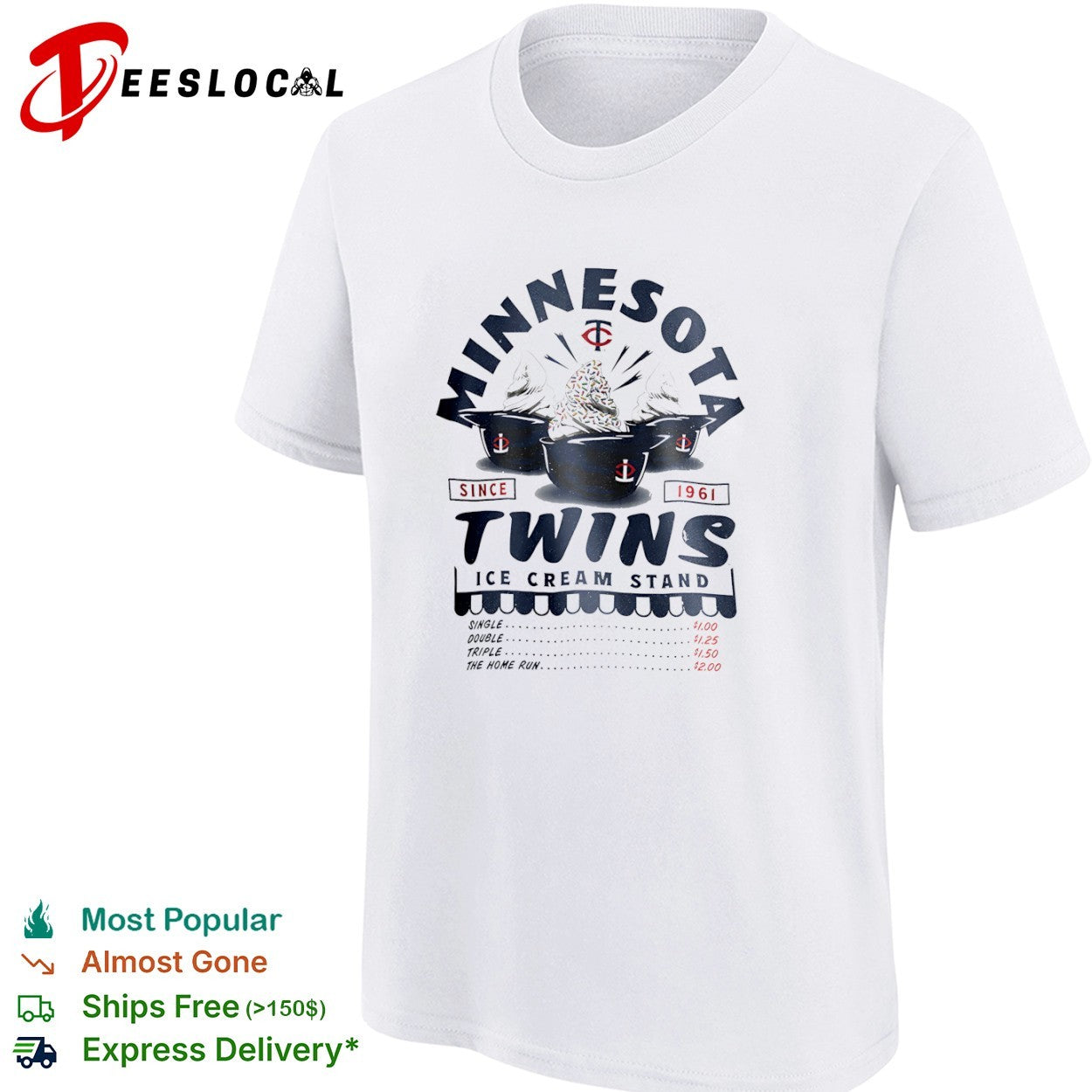 Minnesota Twins Since 1961 Ice Cream Stand shirt