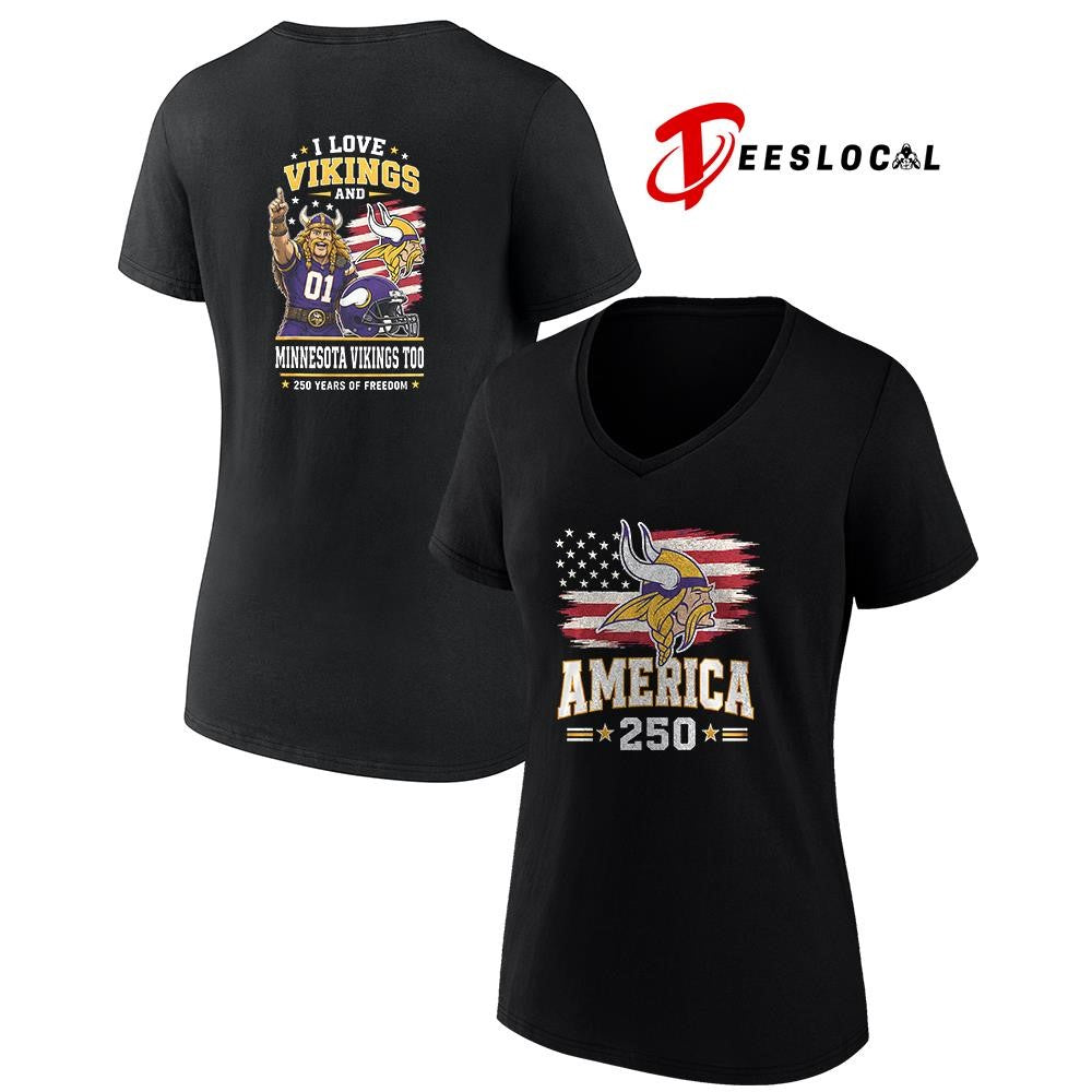 Minnesota Vikings 250 years of freedom mascot shirt