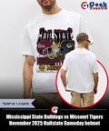 Mississippi State Bulldogs vs Missouri Tigers November 2025 Hailstate Gameday helmet shirt