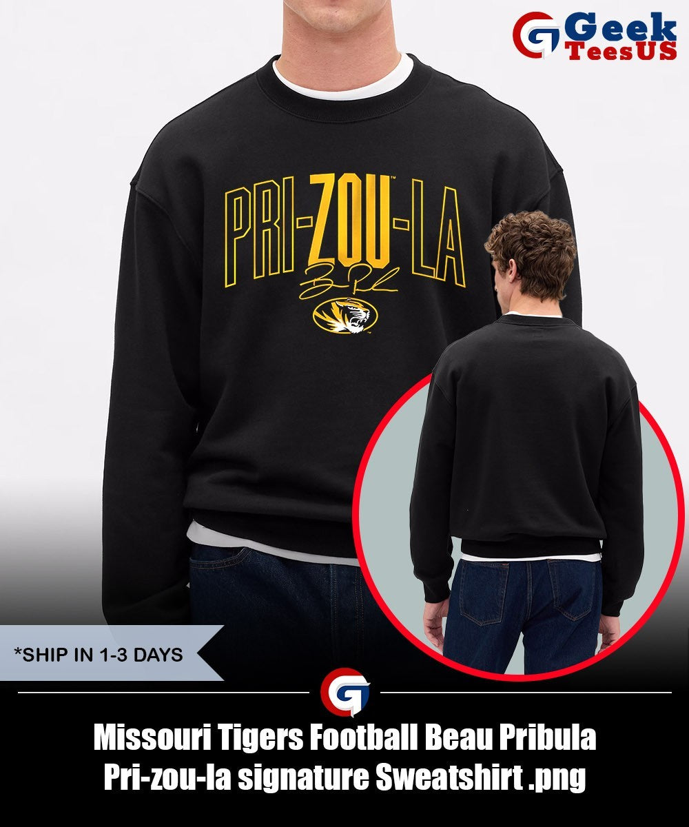 Missouri Tigers Football Beau Pribula Pri-zou-la signature shirt