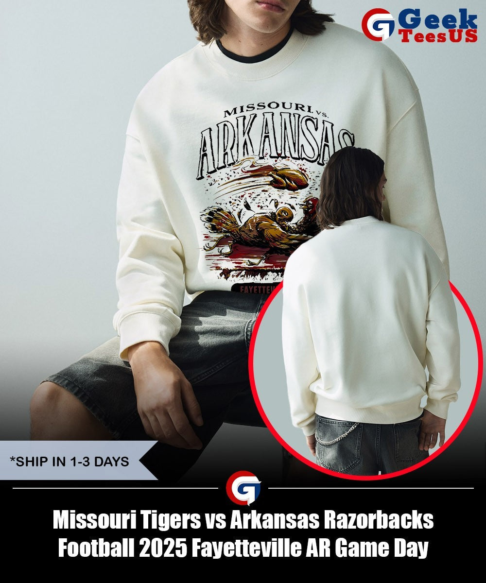 Missouri Tigers vs Arkansas Razorbacks Football 2025 Fayetteville AR Game Day shirt