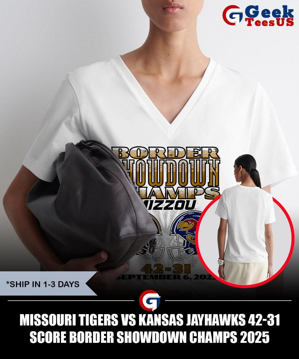 Missouri Tigers vs Kansas Jayhawks 42-31 score Border Showdown Champs 2025 helmet shirt
