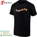 Mogmaxxing bold bubble letter retro colorful lettering slang meme typography shirt
