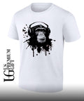 Monkey with headphones shirt