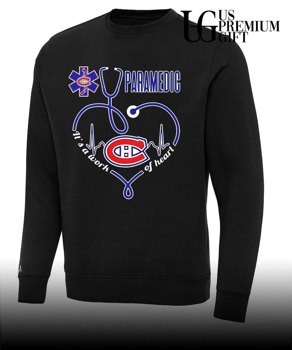 Montreal Canadiens Paramedic it’s a Work of Heart Stethoscope shirt