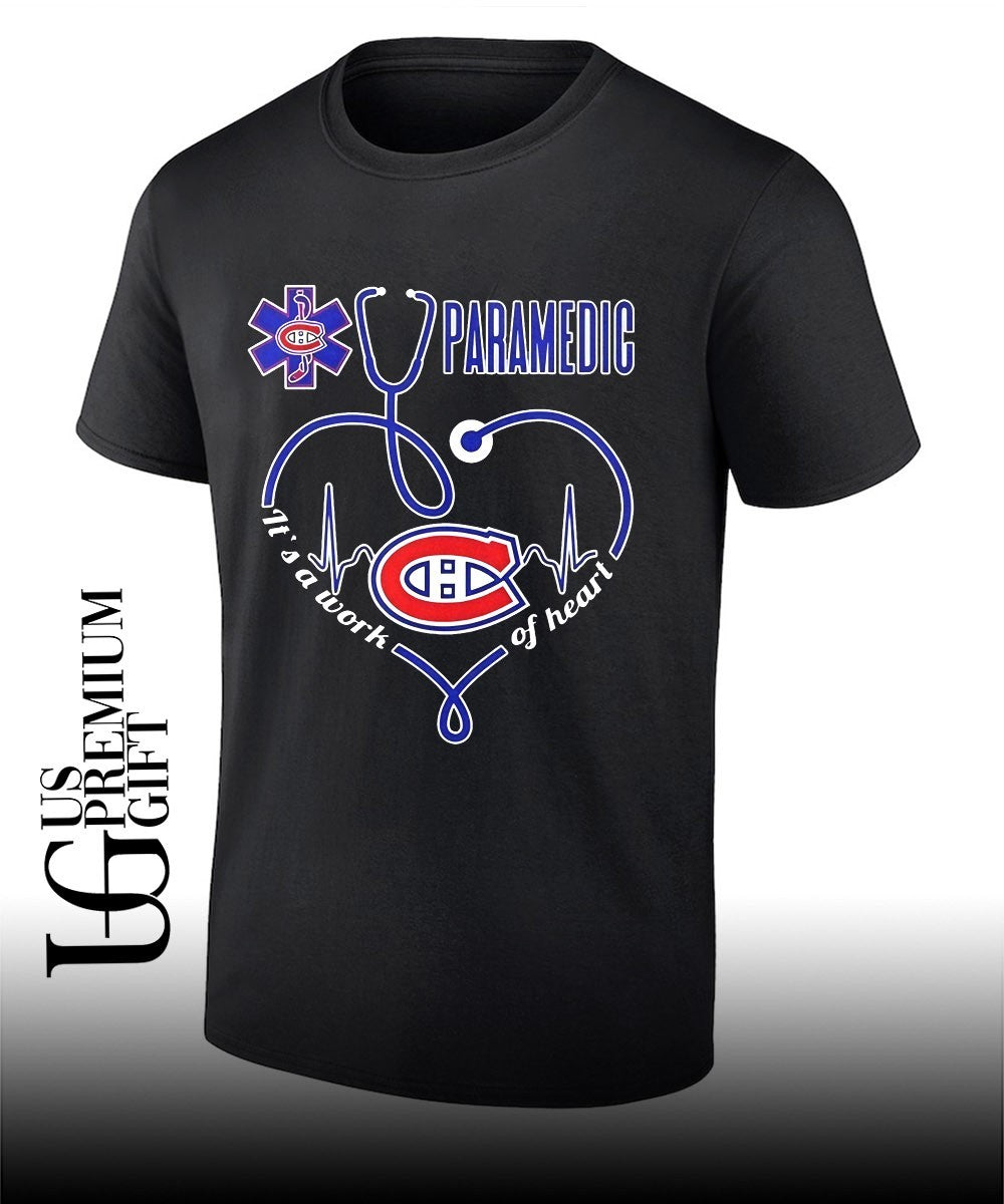 Montreal Canadiens Paramedic it’s a Work of Heart Stethoscope shirt