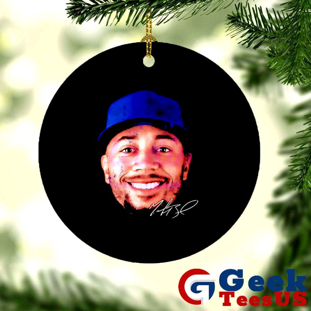 Mookie Betts Los Angeles Baseball headshot signature shirt