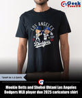 Mookie Betts and Shohei Ohtani Los Angeles Dodgers MLB player duo 2025 caricature shirt